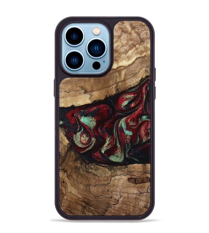 iPhone 14 Pro Max Wood Phone Case - Dakota (Red, 787183)