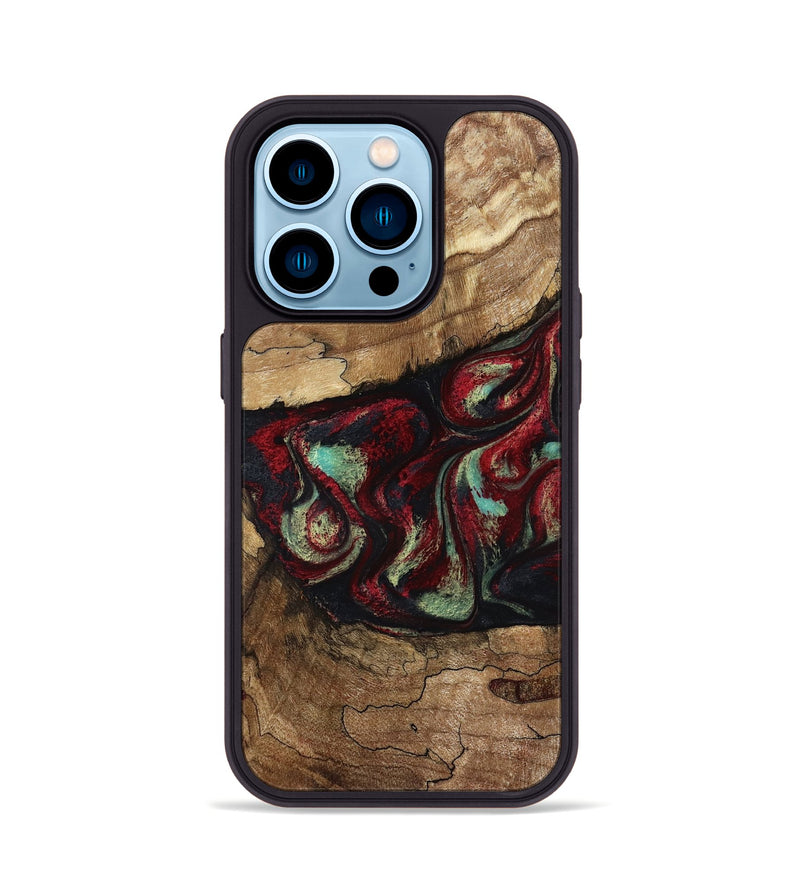 iPhone 14 Pro Wood Phone Case - Dakota (Red, 787183)