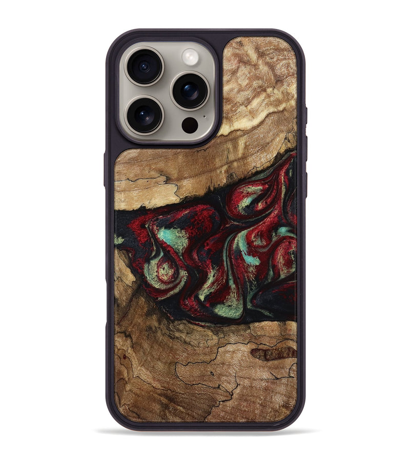iPhone 16 Pro Max Wood Phone Case - Dakota (Red, 787183)