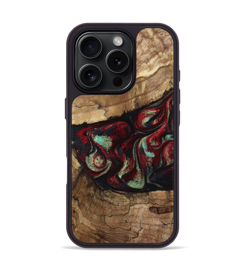 iPhone 16 Pro Wood Phone Case - Dakota (Red, 787183)