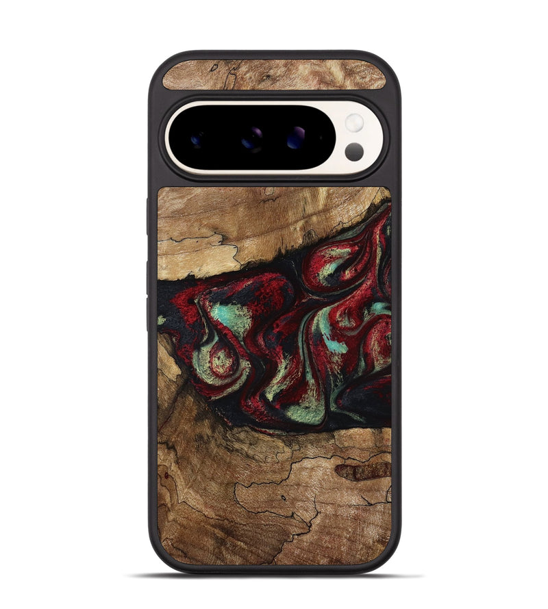 Pixel 9 Wood Phone Case - Dakota (Red, 787183)