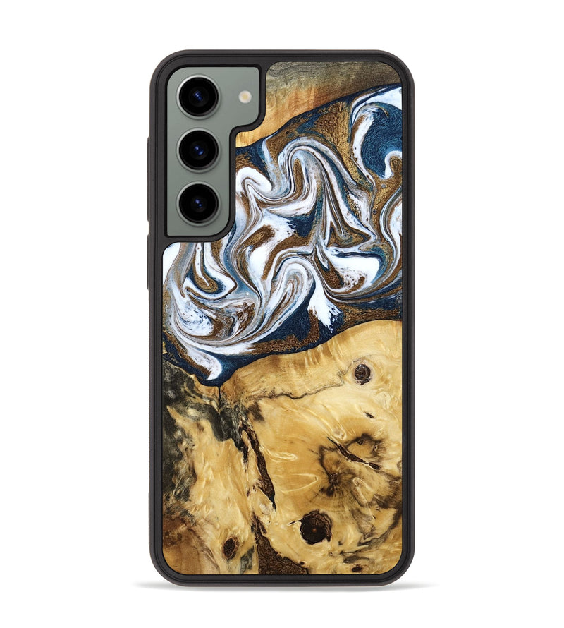 Galaxy S23 Plus Wood Phone Case - Treva (Teal & Gold, 787200)