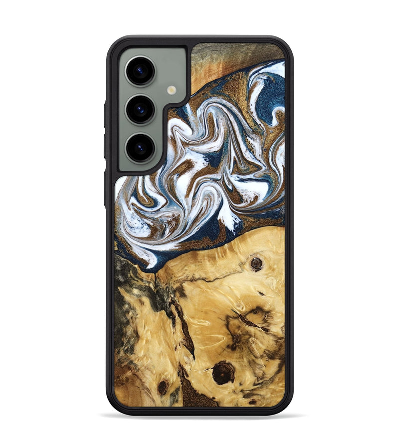 Galaxy S24 Plus Wood Phone Case - Treva (Teal & Gold, 787200)