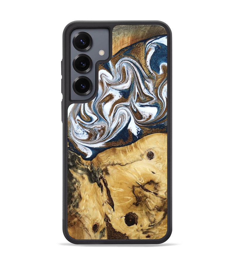 Galaxy S25 Plus Wood Phone Case - Treva (Teal & Gold, 787200)
