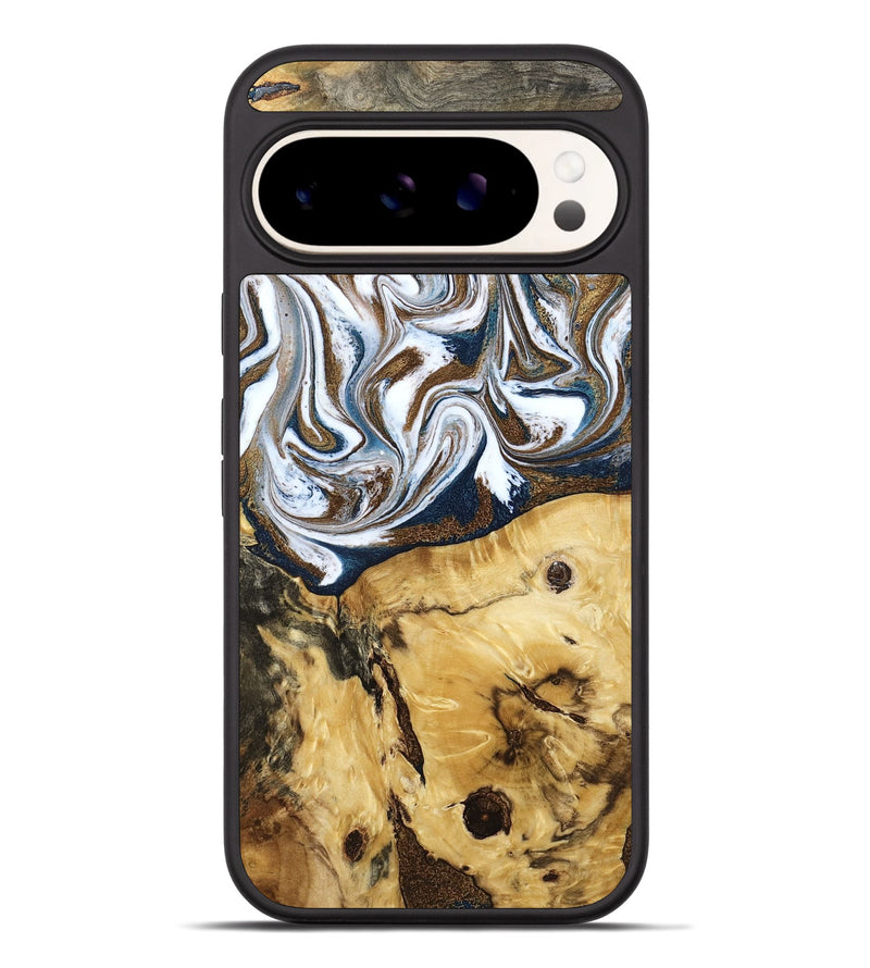 Pixel 9 Pro XL Wood Phone Case - Treva (Teal & Gold, 787200)