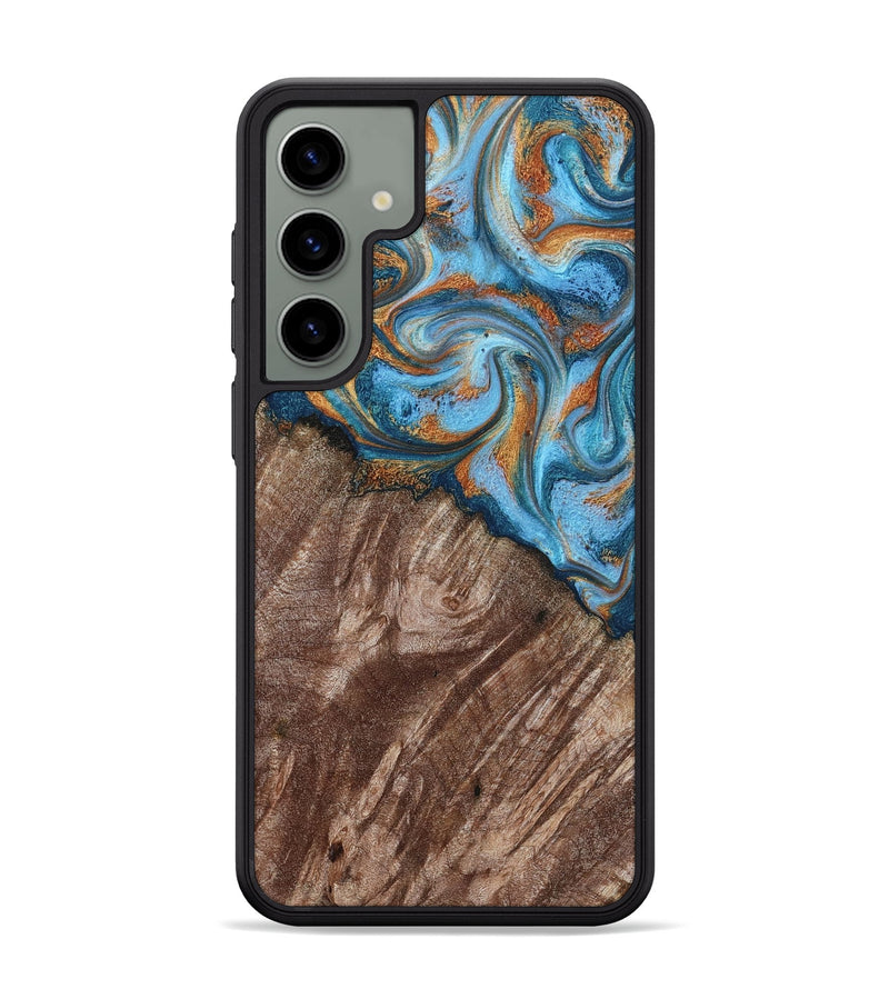 Galaxy S24 Plus Wood Phone Case - Kaylen (Teal & Gold, 787205)