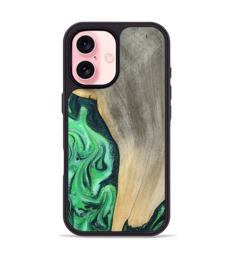 iPhone 16 Wood Phone Case - Amani (Green, 787230)