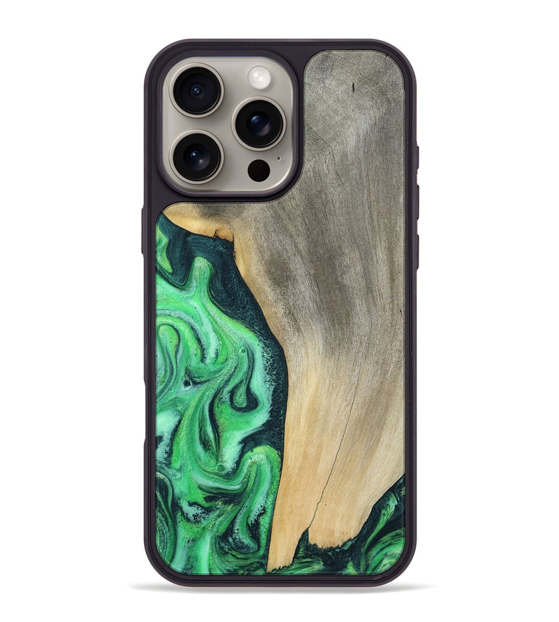 iPhone 16 Pro Max Wood Phone Case - Amani (Green, 787230)
