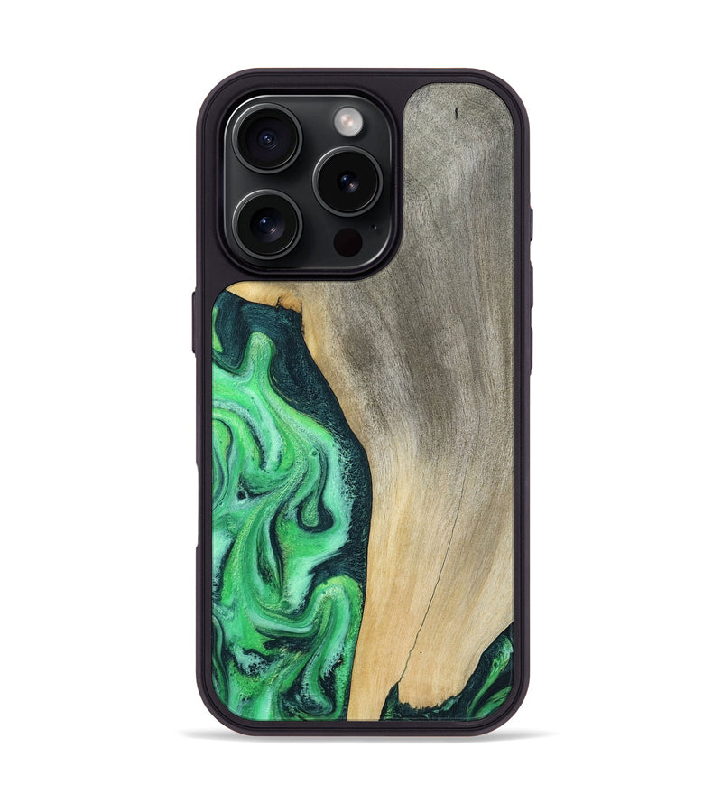 iPhone 16 Pro Wood Phone Case - Amani (Green, 787230)