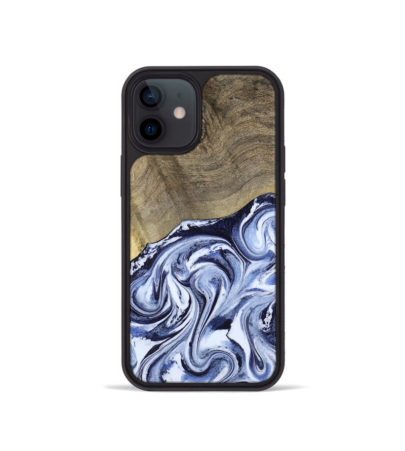 iPhone 12 mini Wood Phone Case - Nyasia (Blue, 787244)