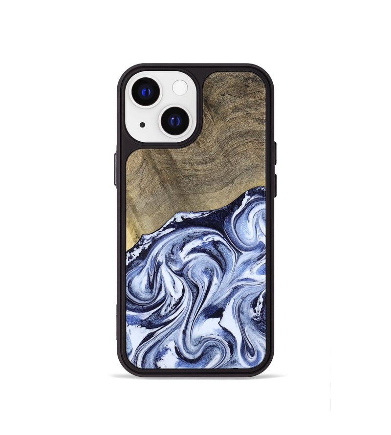 iPhone 13 mini Wood Phone Case - Nyasia (Blue, 787244)