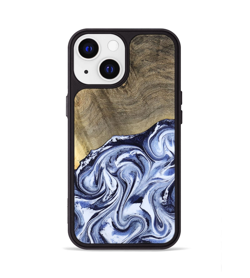 iPhone 13 Wood Phone Case - Nyasia (Blue, 787244)