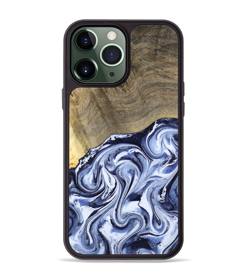 iPhone 13 Pro Max Wood Phone Case - Nyasia (Blue, 787244)