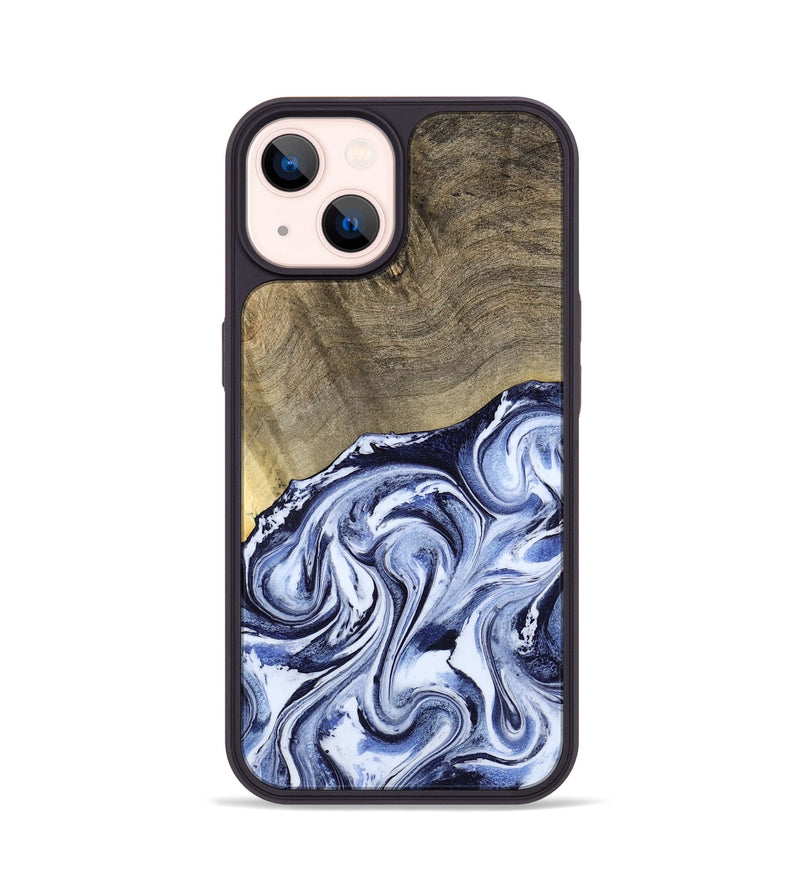 iPhone 14 Wood Phone Case - Nyasia (Blue, 787244)