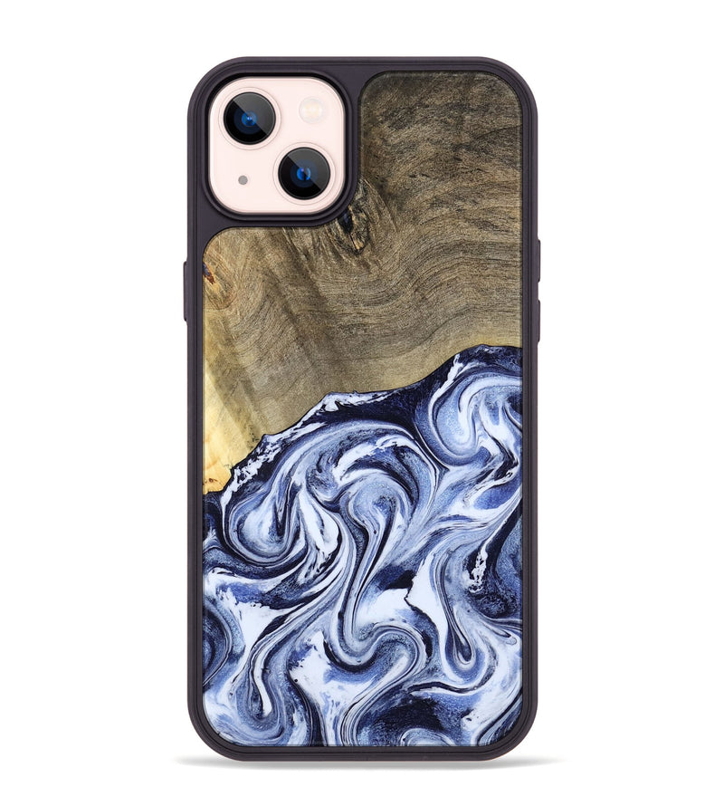 iPhone 14 Plus Wood Phone Case - Nyasia (Blue, 787244)