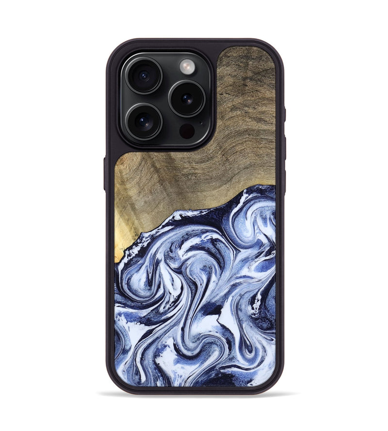 iPhone 15 Pro Wood Phone Case - Nyasia (Blue, 787244)