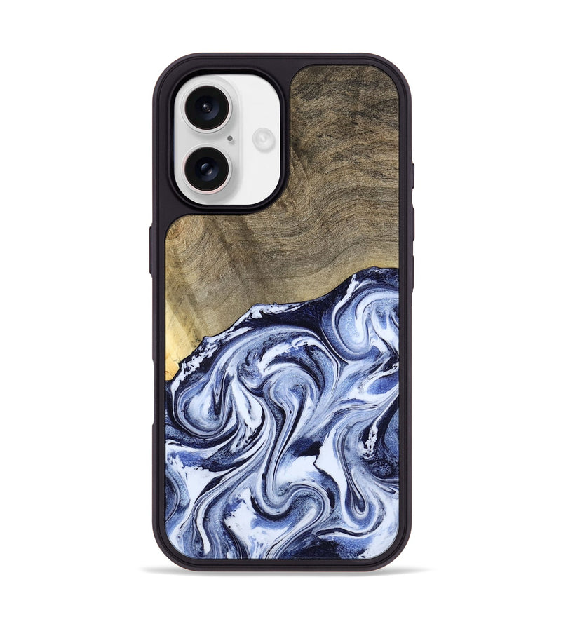iPhone 17 Wood Phone Case - Nyasia (Blue, 787244)