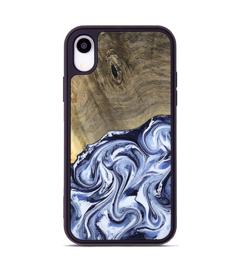 iPhone Xr Wood Phone Case - Nyasia (Blue, 787244)