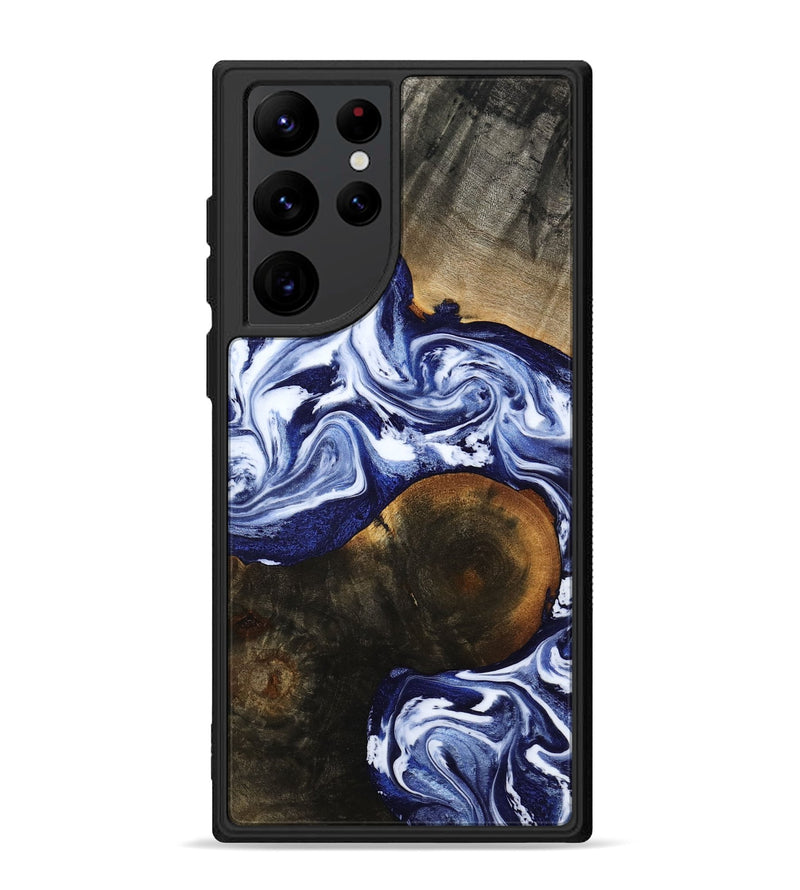 Galaxy S22 Ultra Wood Phone Case - Amirah (Blue, 787265)