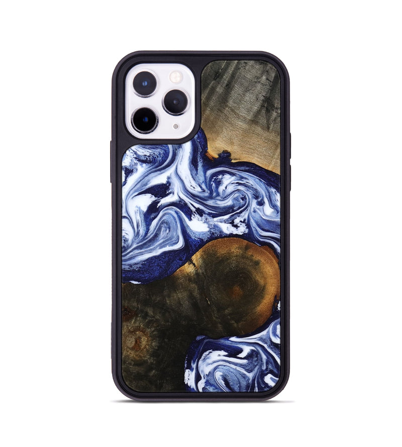 iPhone 11 Pro Wood Phone Case - Amirah (Blue, 787265)