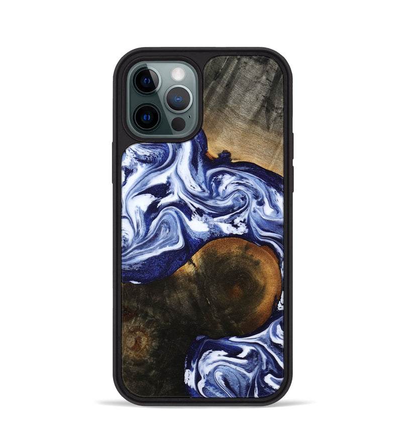 iPhone 12 Pro Wood Phone Case - Amirah (Blue, 787265)