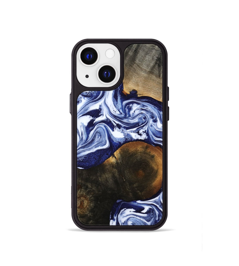 iPhone 13 mini Wood Phone Case - Amirah (Blue, 787265)