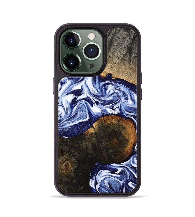 iPhone 13 Pro Wood Phone Case - Amirah (Blue, 787265)