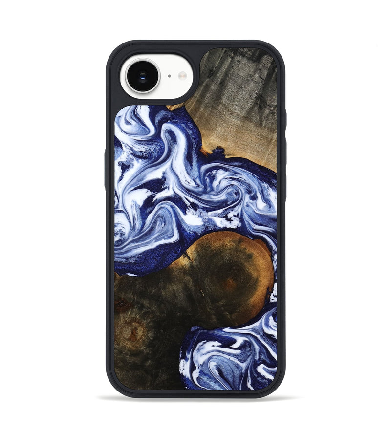 iPhone 16e Wood Phone Case - Amirah (Blue, 787265)