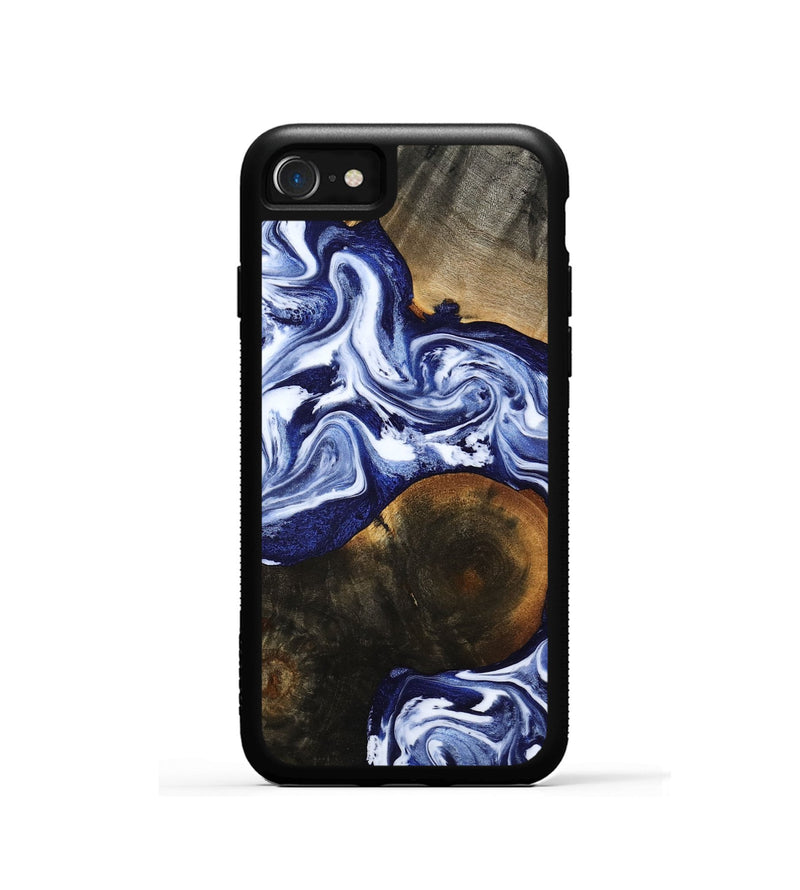 iPhone SE Wood Phone Case - Amirah (Blue, 787265)
