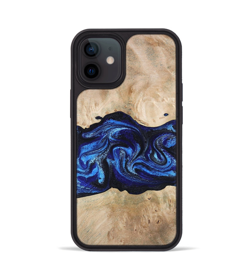 iPhone 12 Wood Phone Case - Giselle (Blue, 787268)