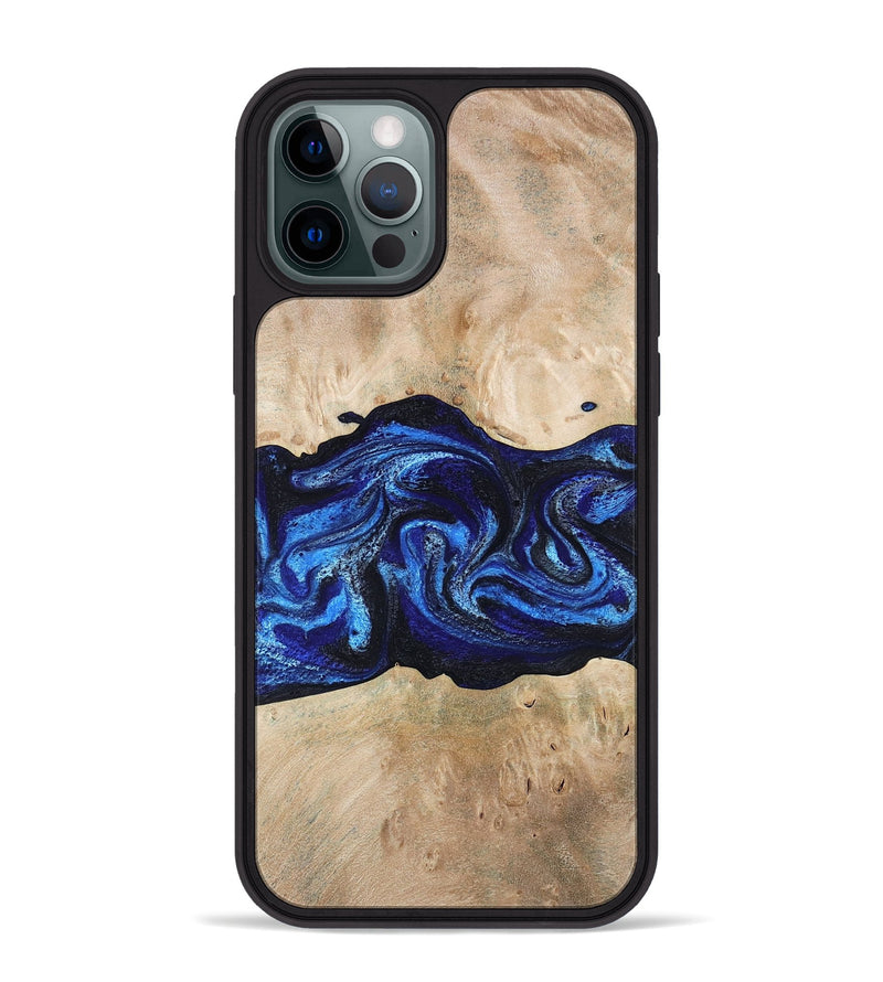 iPhone 12 Pro Max Wood Phone Case - Giselle (Blue, 787268)