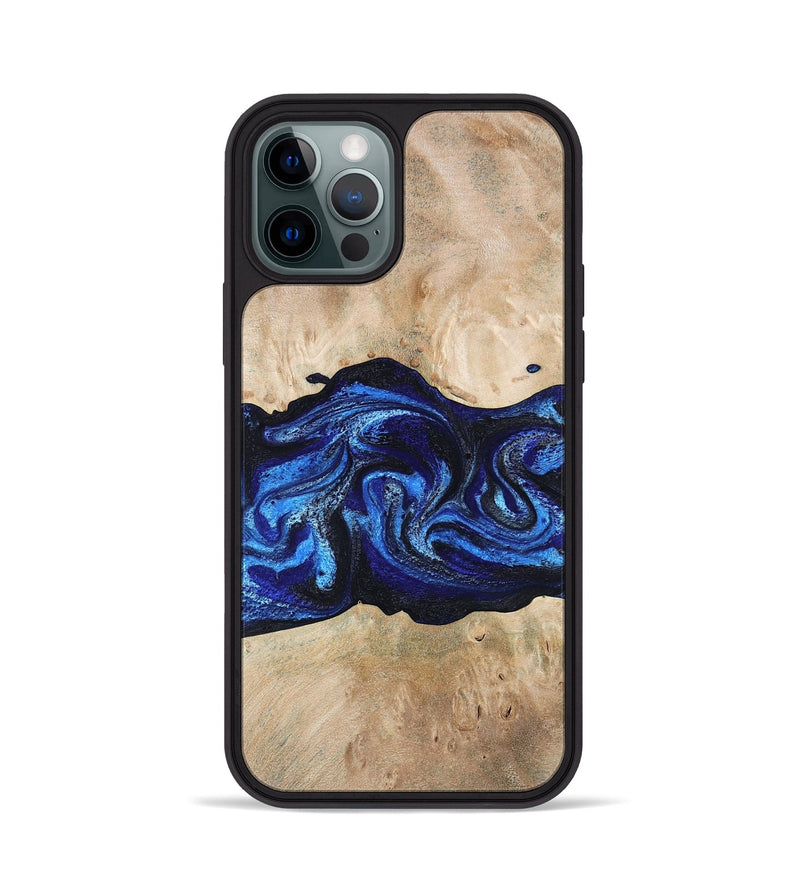iPhone 12 Pro Wood Phone Case - Giselle (Blue, 787268)