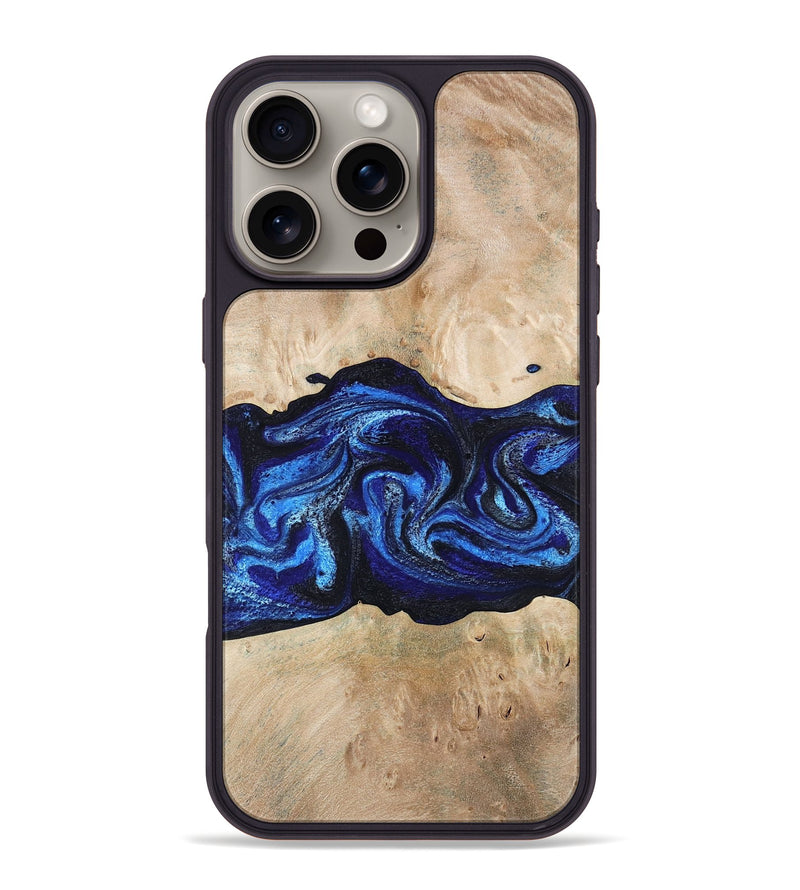 iPhone 16 Pro Max Wood Phone Case - Giselle (Blue, 787268)