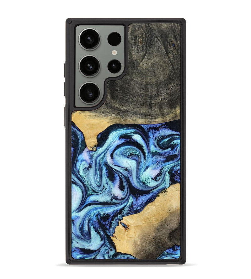 Galaxy S23 Ultra Wood Phone Case - Shonda (Blue, 787270)