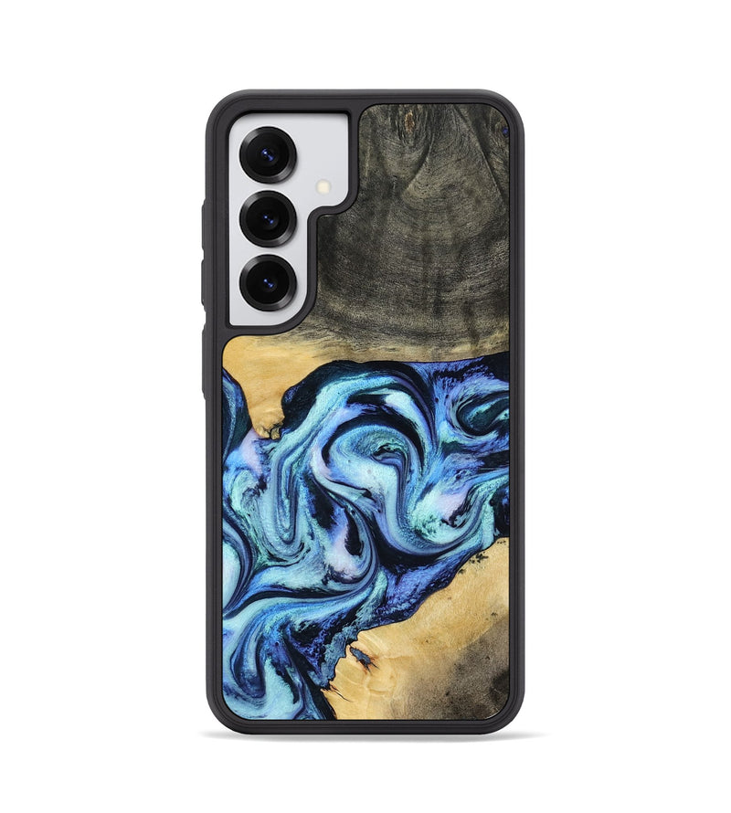 Galaxy S25 Wood Phone Case - Shonda (Blue, 787270)