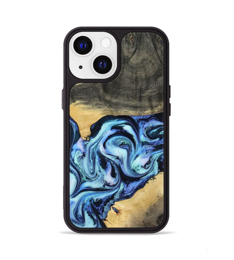 iPhone 13 Wood Phone Case - Shonda (Blue, 787270)