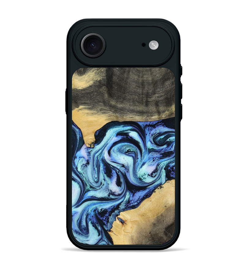 iPhone 17 Air Wood Phone Case - Shonda (Blue, 787270)
