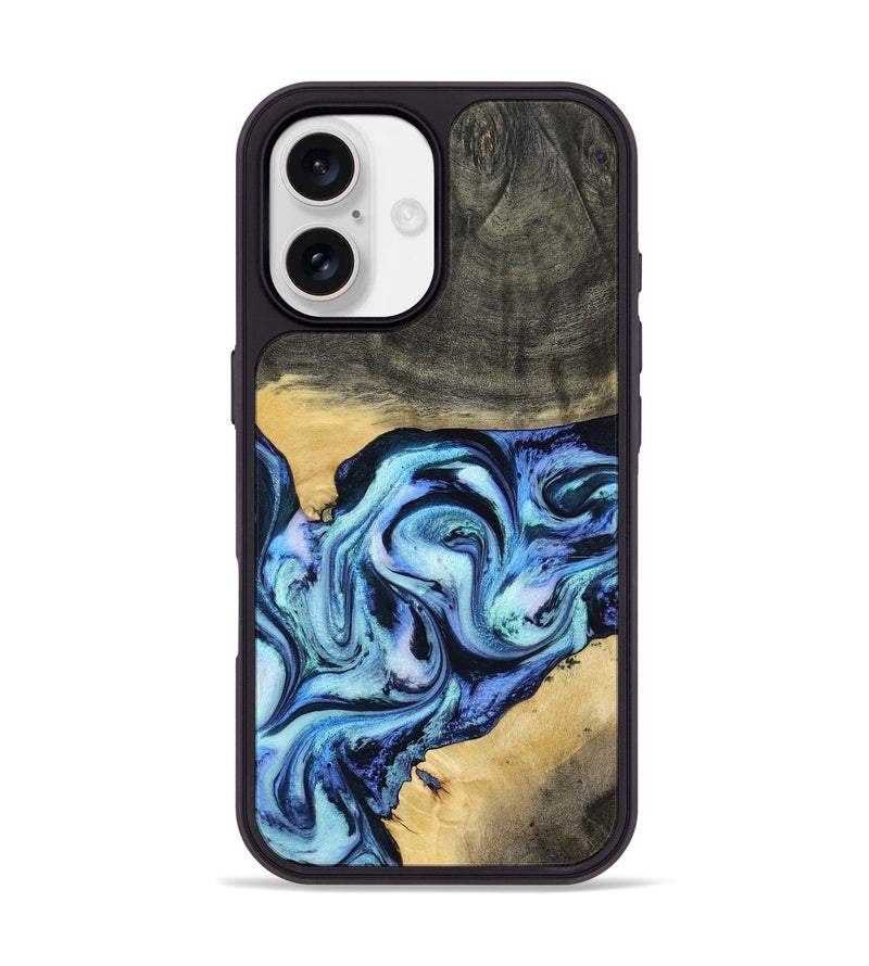 iPhone 17 Wood Phone Case - Shonda (Blue, 787270)