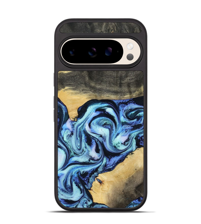 Pixel 10 Wood Phone Case - Shonda (Blue, 787270)