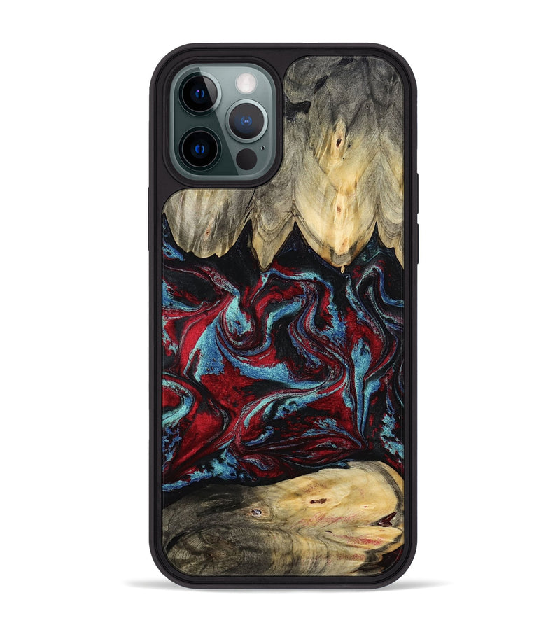 iPhone 12 Pro Max Wood Phone Case - Allyson (Red, 787435)