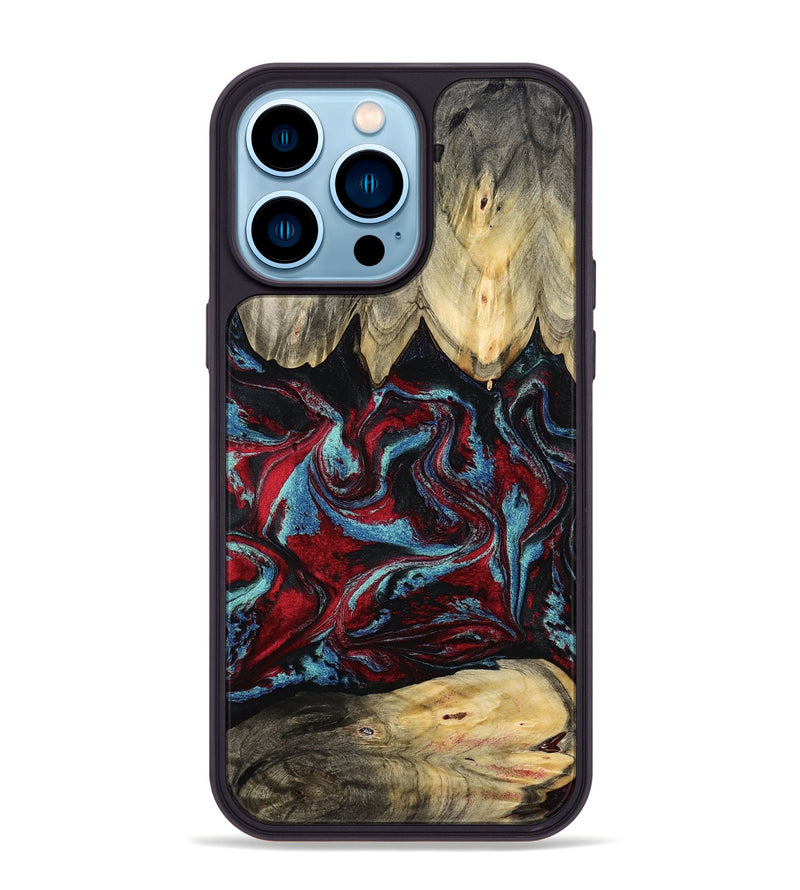 iPhone 14 Pro Max Wood Phone Case - Allyson (Red, 787435)