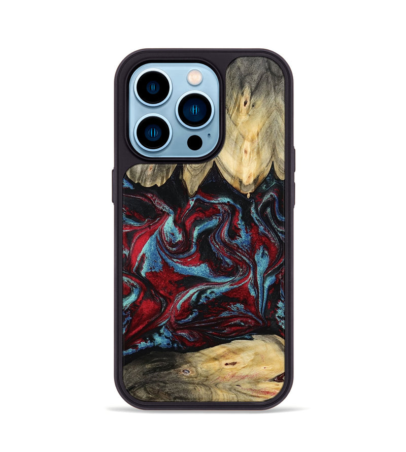 iPhone 14 Pro Wood Phone Case - Allyson (Red, 787435)