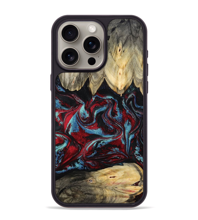 iPhone 15 Pro Max Wood Phone Case - Allyson (Red, 787435)