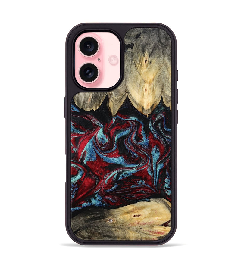 iPhone 16 Wood Phone Case - Allyson (Red, 787435)