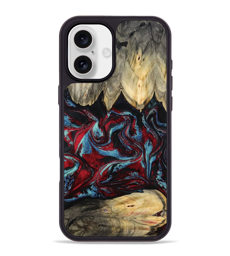 iPhone 16 Plus Wood Phone Case - Allyson (Red, 787435)