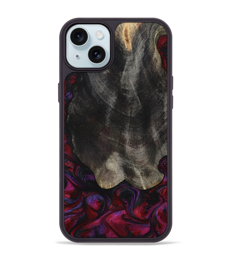 iPhone 15 Plus Wood Phone Case - Nova (Red, 787437)