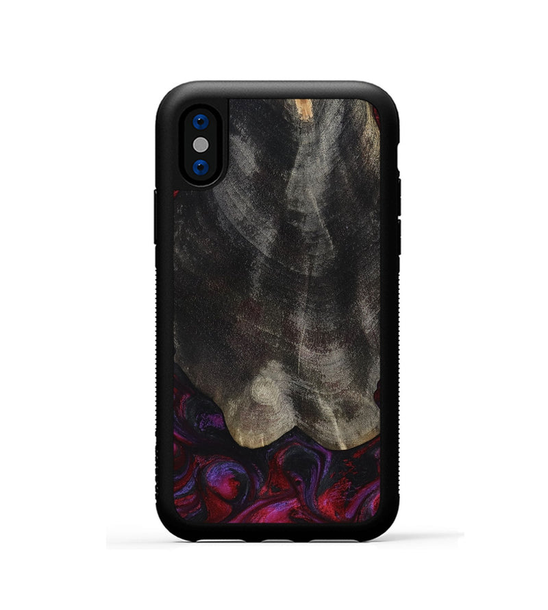 iPhone Xs Wood Phone Case - Nova (Red, 787437)