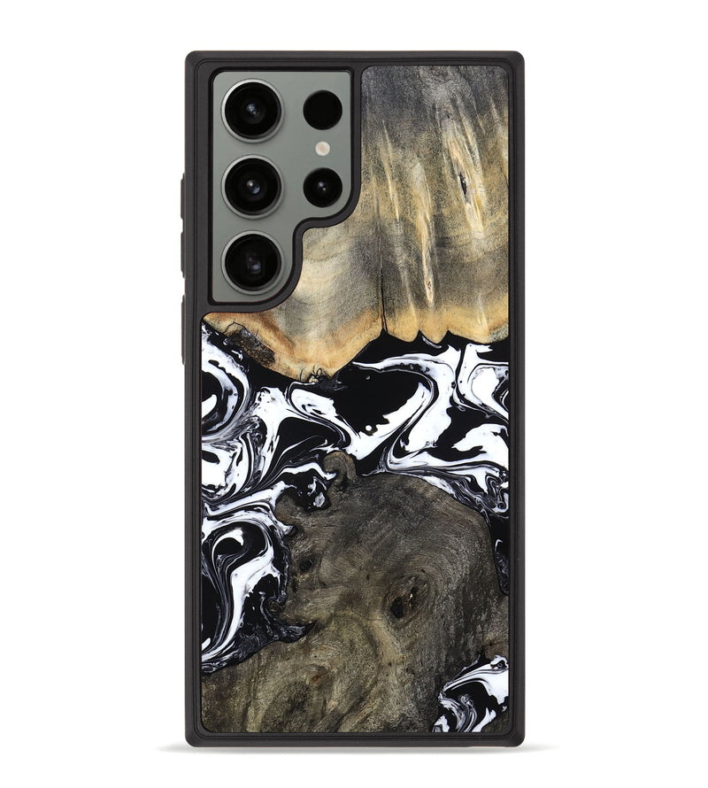 Galaxy S23 Ultra Wood Phone Case - Ishaan (Black & White, 787446)