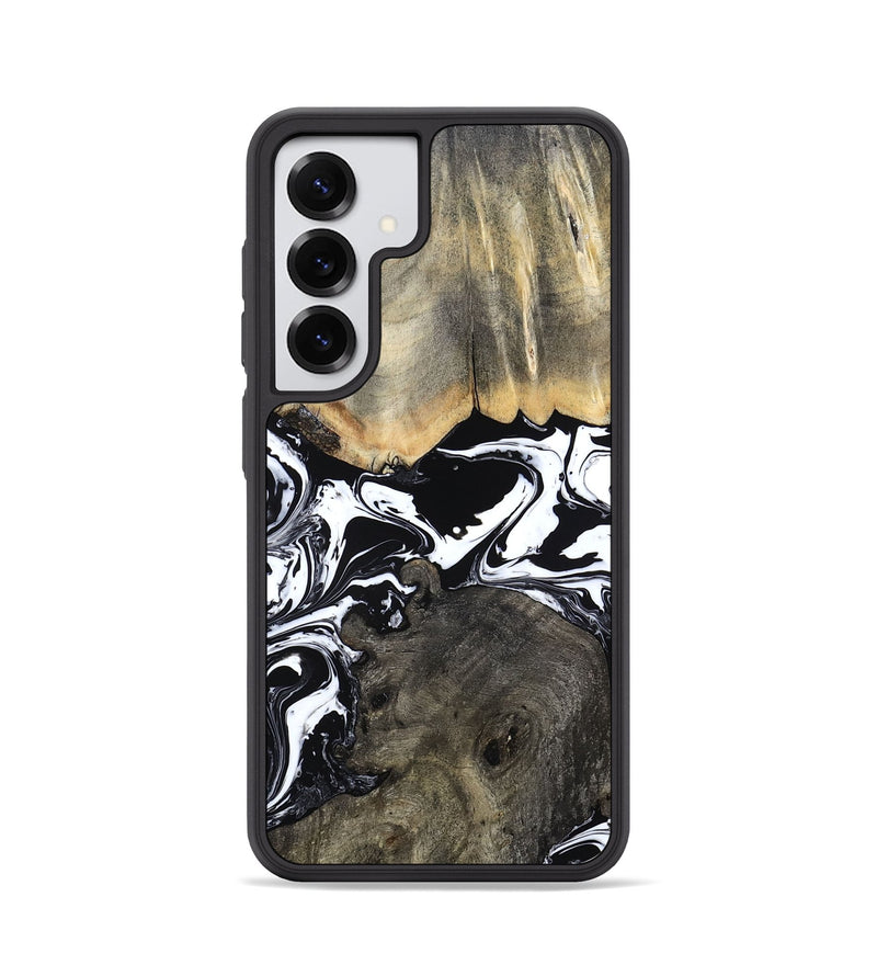Galaxy S25 Wood Phone Case - Ishaan (Black & White, 787446)