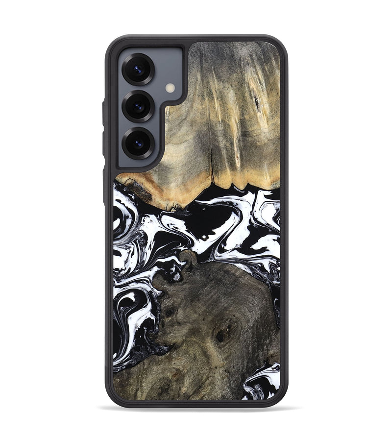 Galaxy S25 Plus Wood Phone Case - Ishaan (Black & White, 787446)